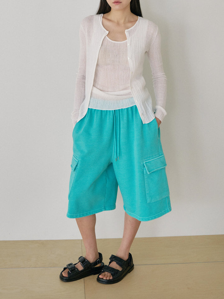 Pigment Cargo Half Pants - Mint