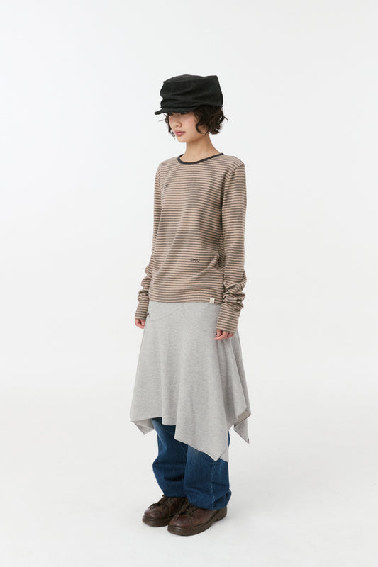 [9/18予約配送] LETTERING LOGO LONG SLEEVE, BROWN
