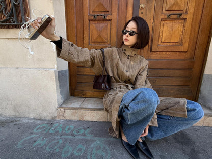 Suede Inkle Trench Coat