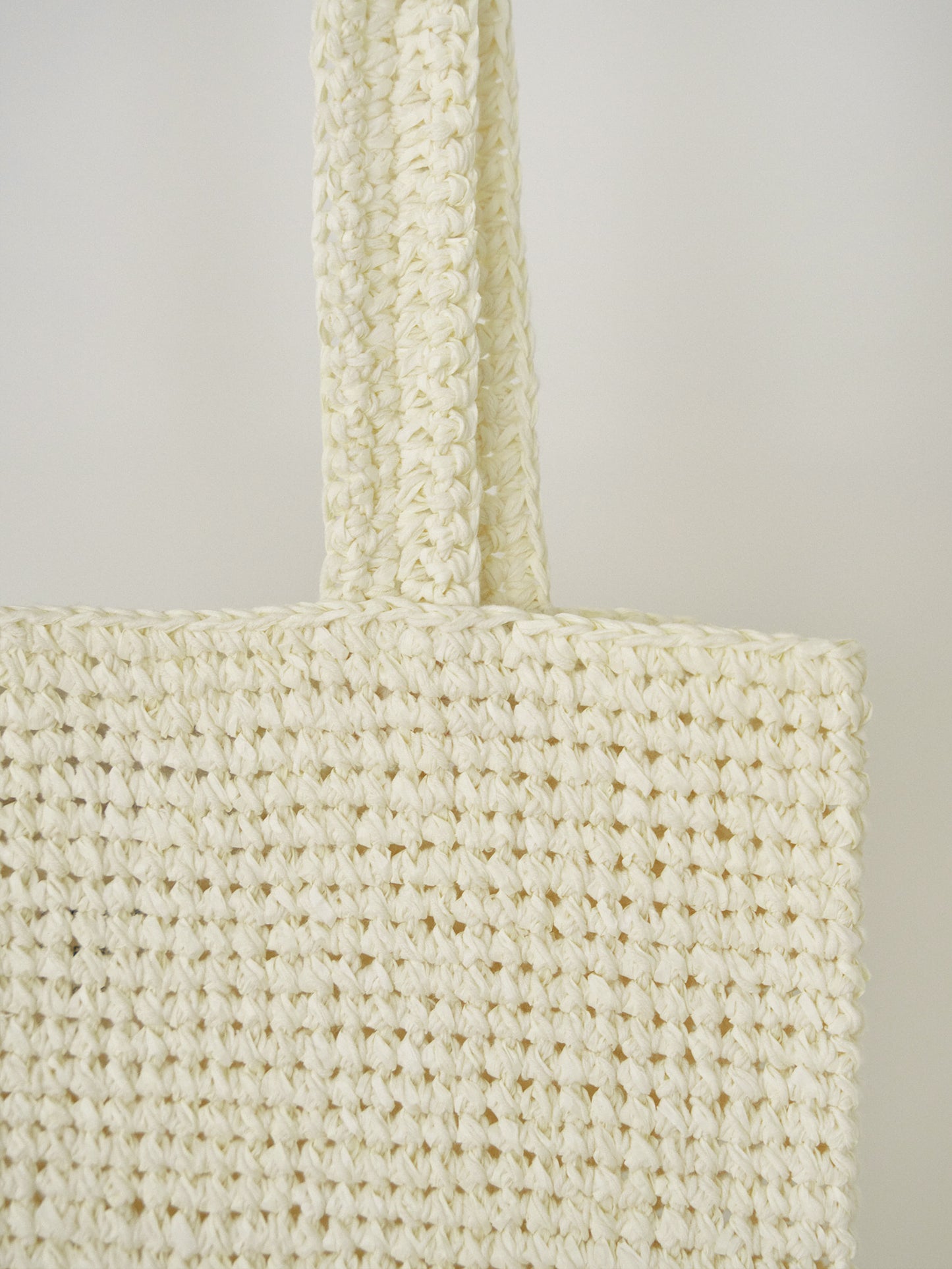 Handmade Paper Knit Bag - Ecru