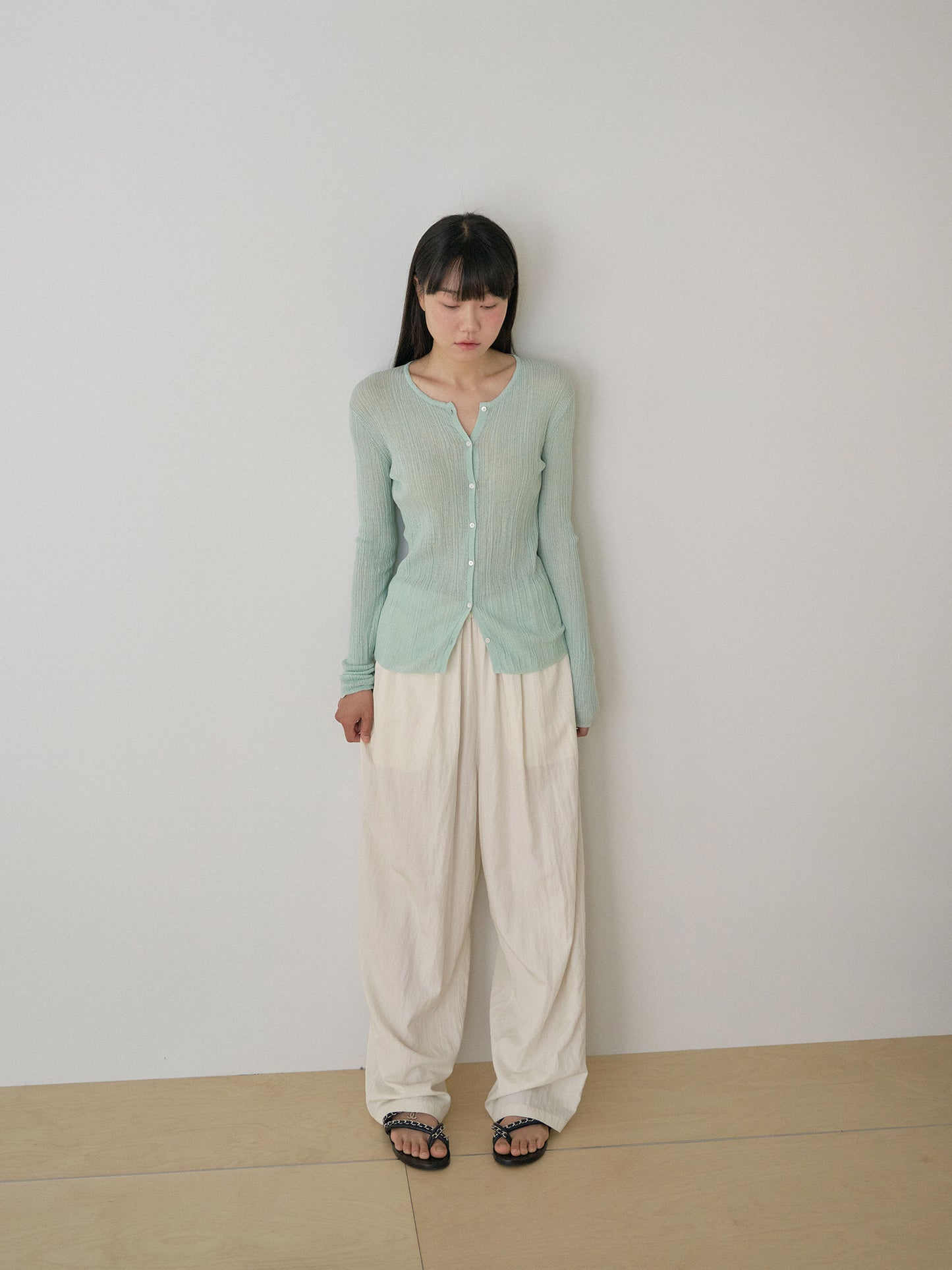 Multi Rib Cardigan - Mint