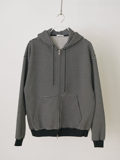 MARAN Stripe Hoodie Zip-up - Black 商品画像18/21