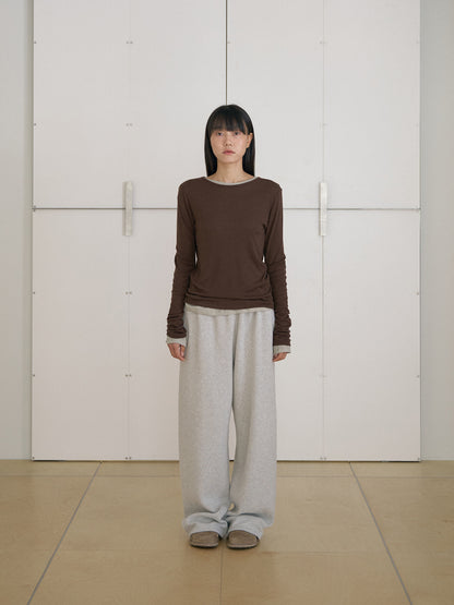 MARAN Finger Hole Long Sleeve - Brown 商品画像18/21