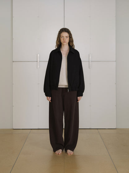 Cotton Twill Curved Pants - Brown 6