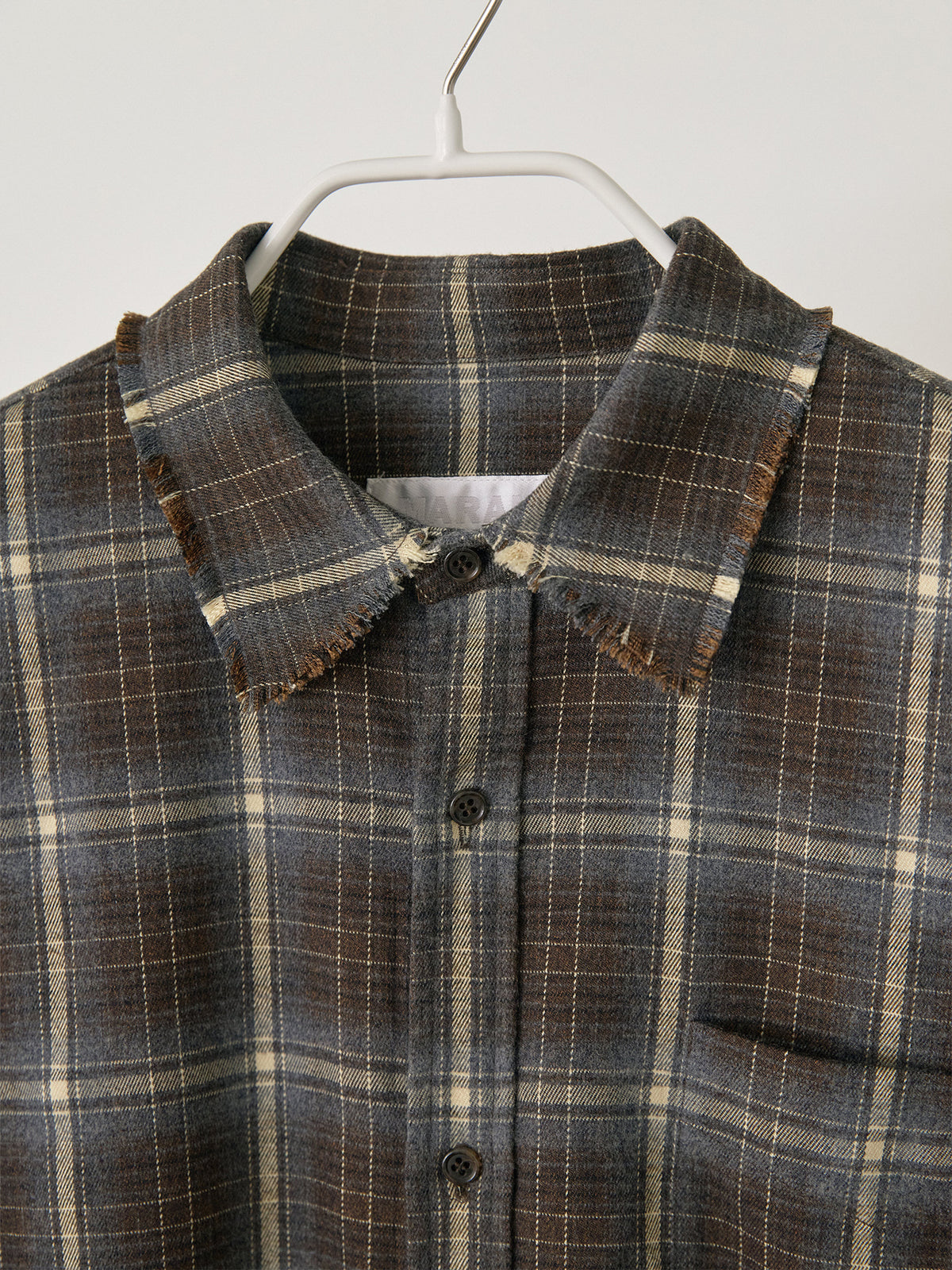 Fringe Check Shirt - Khaki 11