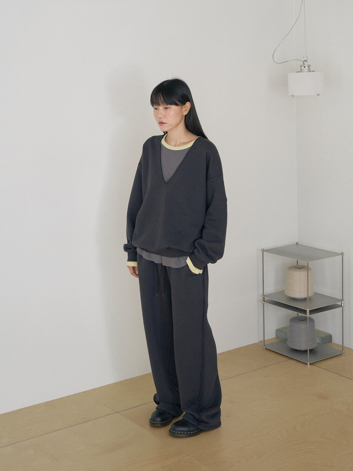 Raw Edge Sweatshirt - Charcoal 3