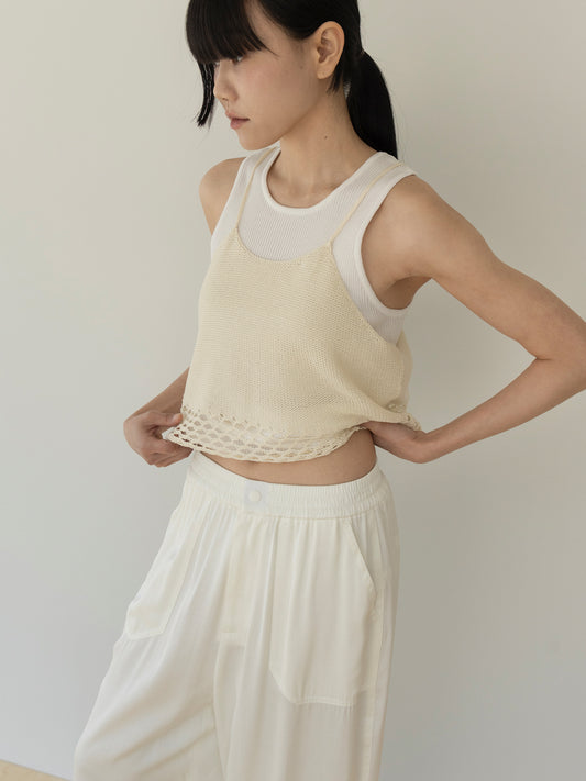 【MARAN】Block Sleeveless - CREAM