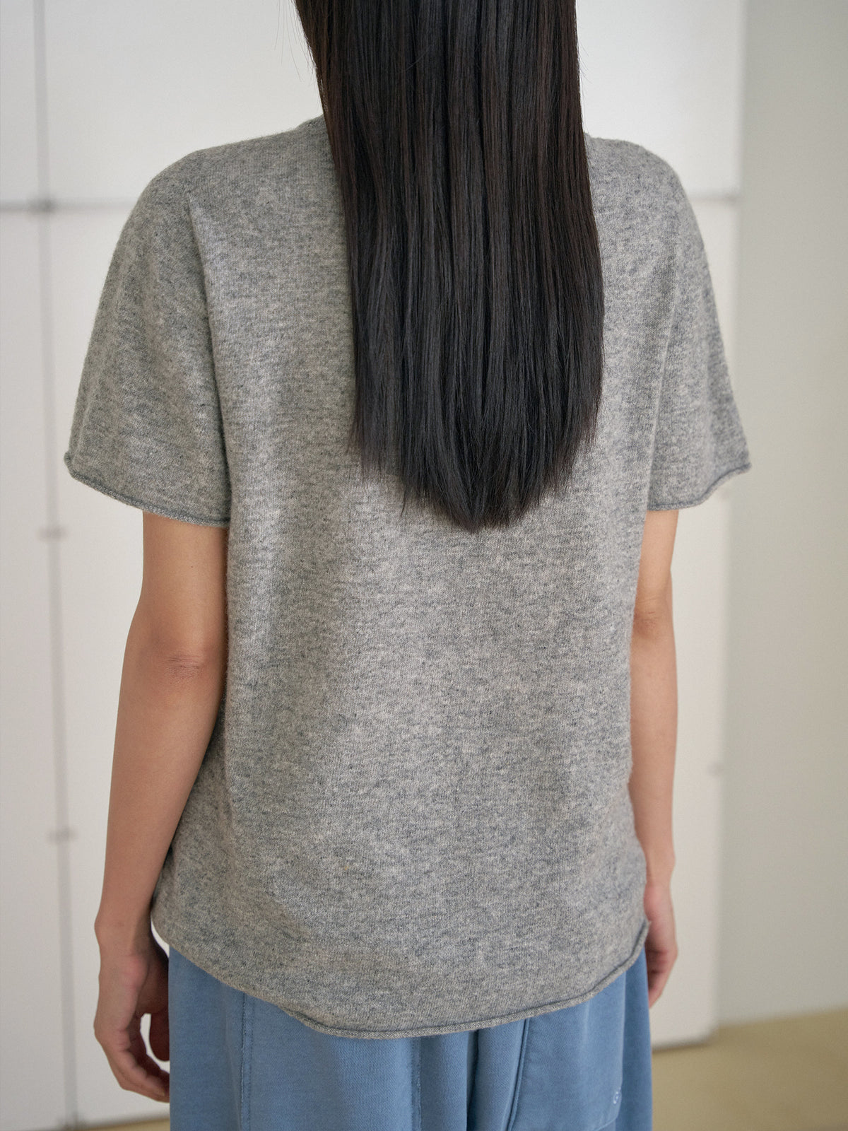 MARAN Cutoff Short Sleeve Pullover - Gray 商品画像17/21