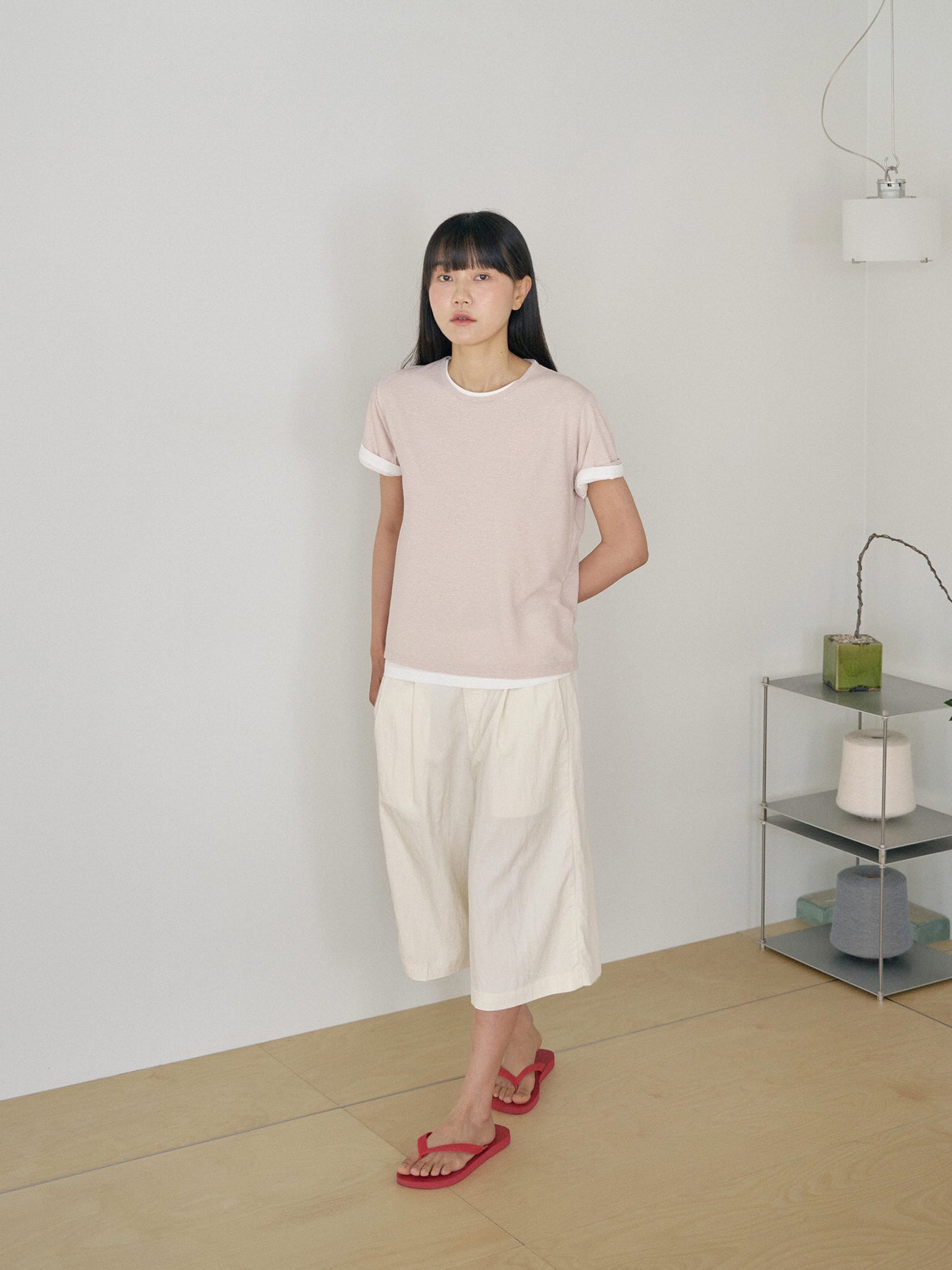 Linen Basic Short Sleeve - Beige