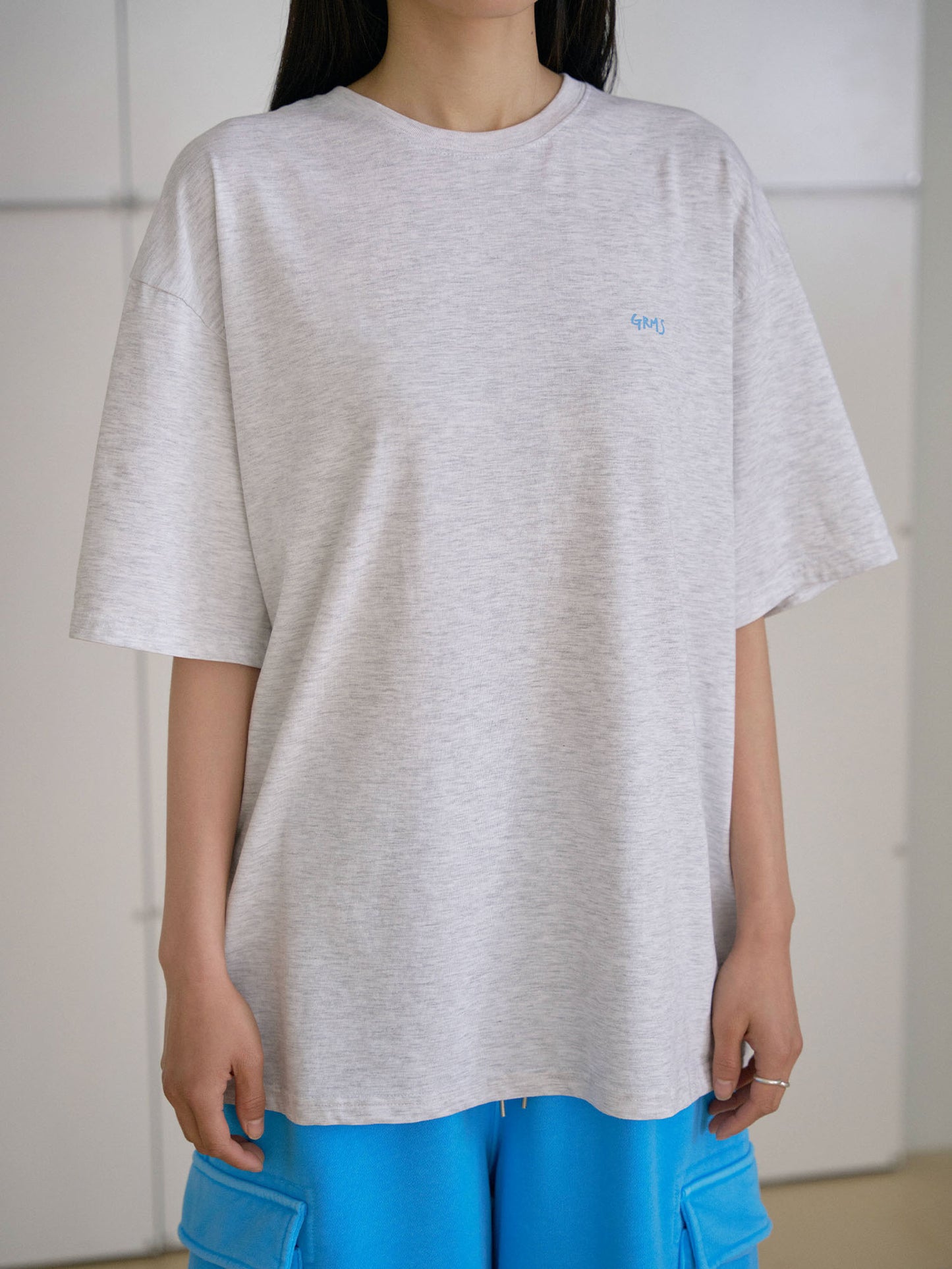 Dot Printing Short Sleeve - Light Gray