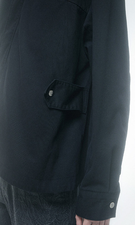 Reculer Drape field jacket(ウォッシュドブラック) 商品画像3/7