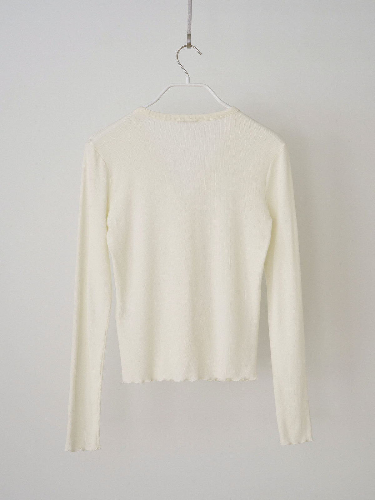 MARAN Wave V-neck Rib Cardigan - Cream 商品画像19/19