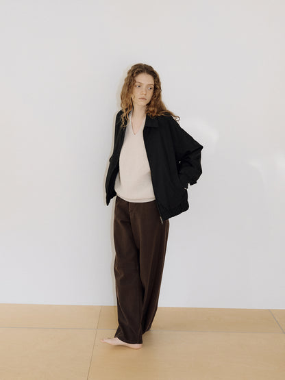 Washed Gabardine Blouson - Black 5