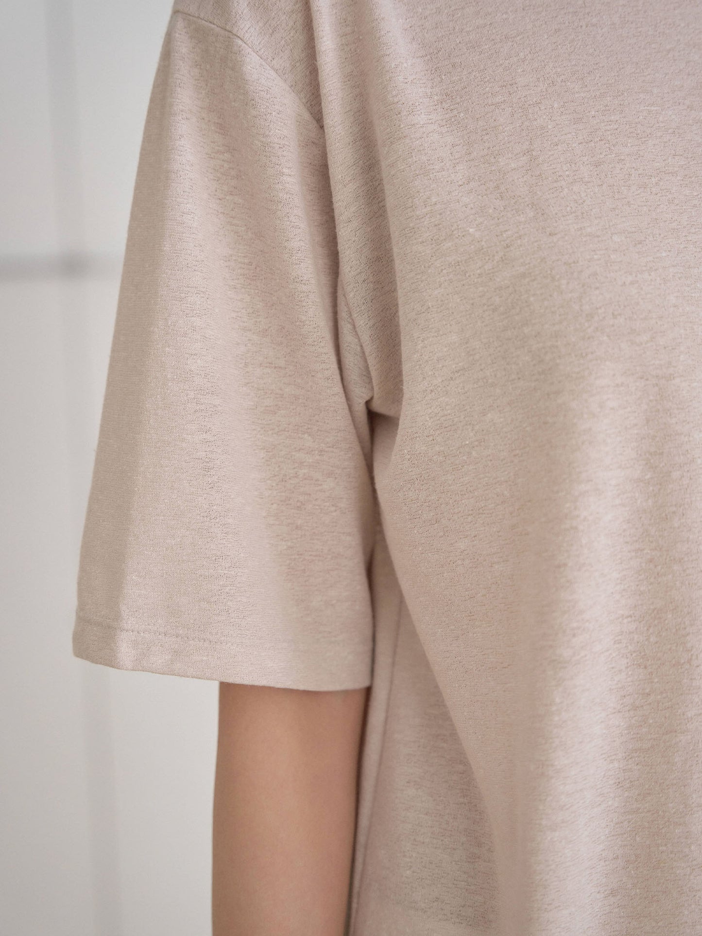 Linen Loose Short Sleeve - Beige