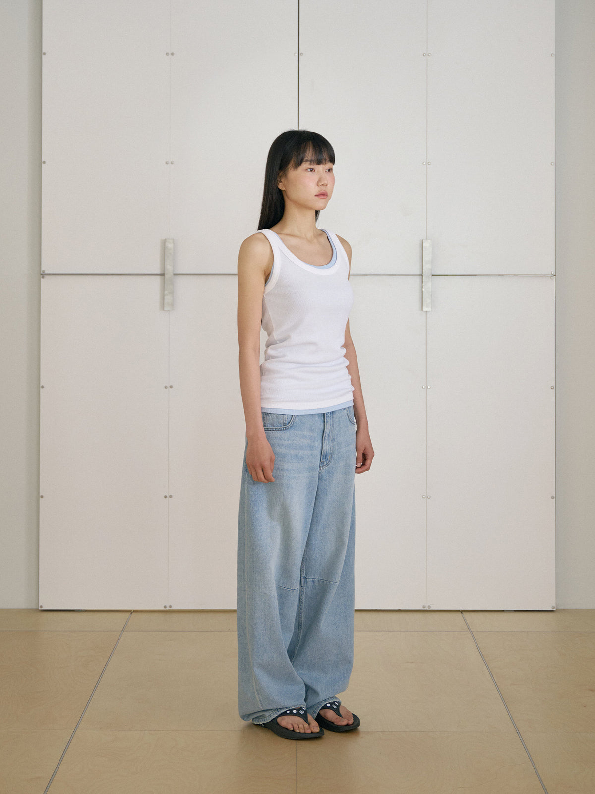 MARAN Curved Denim Pants - Light Indigo 商品画像21/21