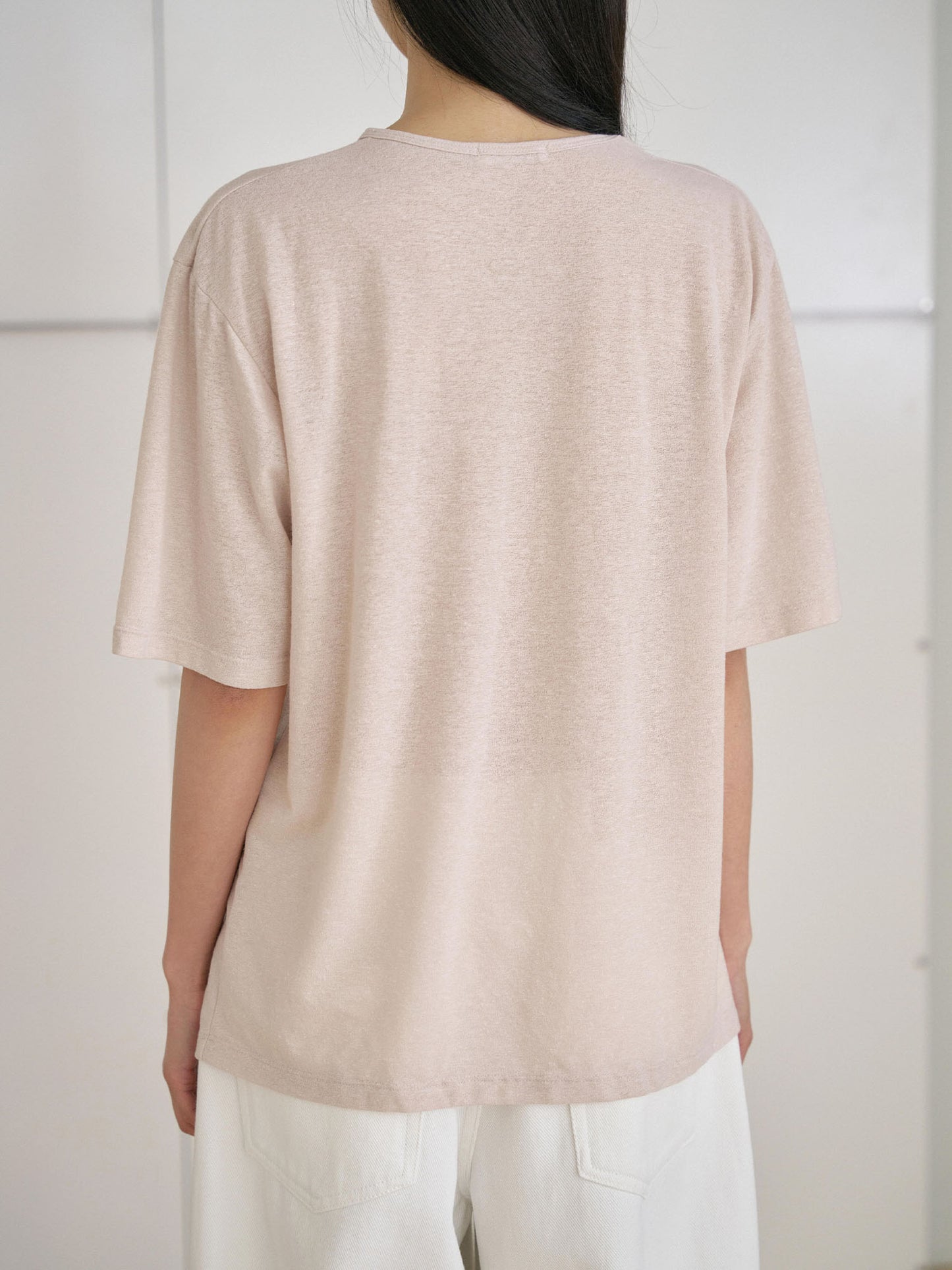 Linen Loose Short Sleeve - Beige
