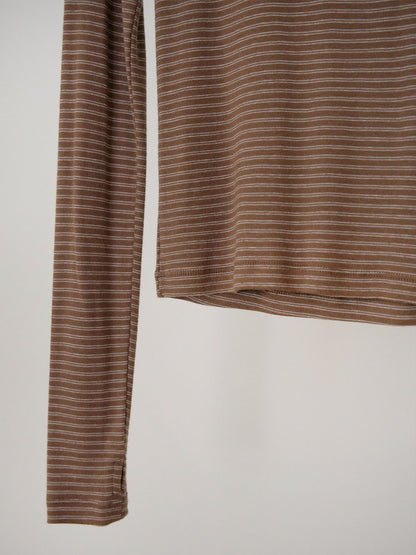 MARAN Rib Stripe Long Sleeve - Brown 商品画像20/21