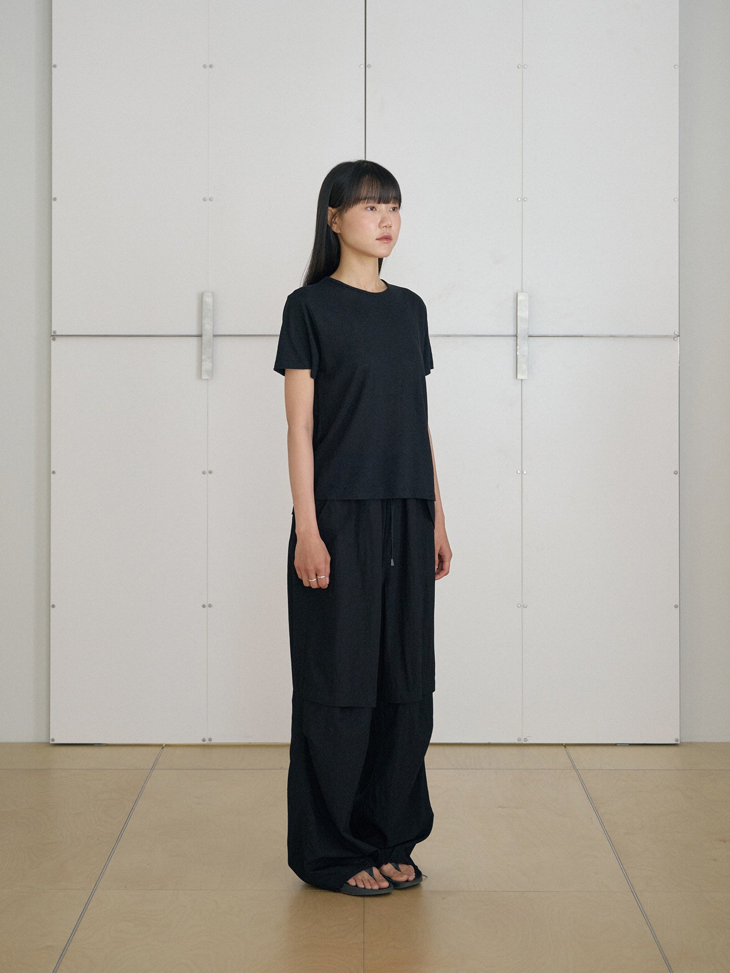 Linen Basic Short Sleeve - Black