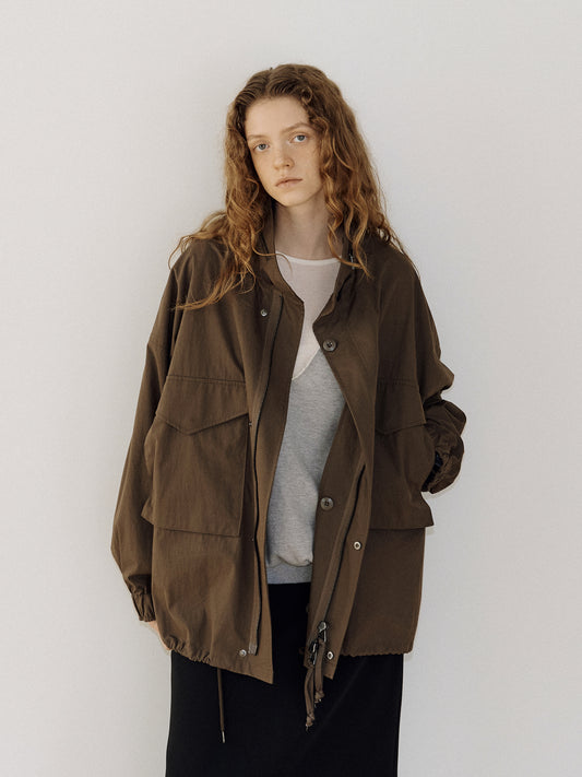Pocket Detail Jacket - Brown 3