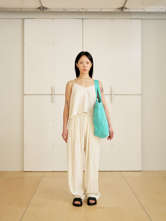Pigment Lettering Shoulder Bag - Green