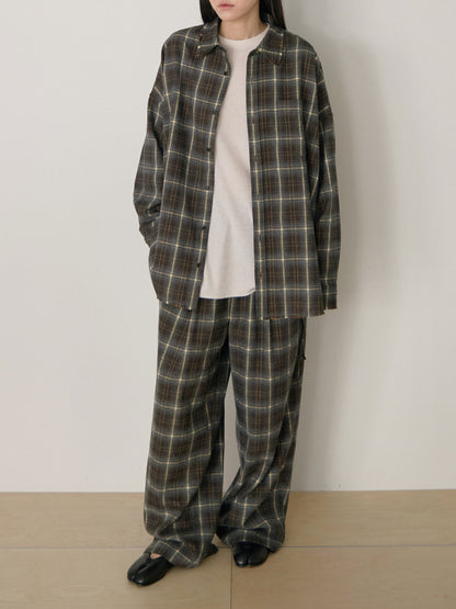 MARAN Fringe Check Shirt - Khaki 商品画像16/21