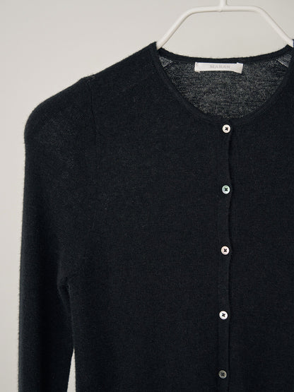 MARAN Alpaca Button Cardigan - Black 商品画像19/21