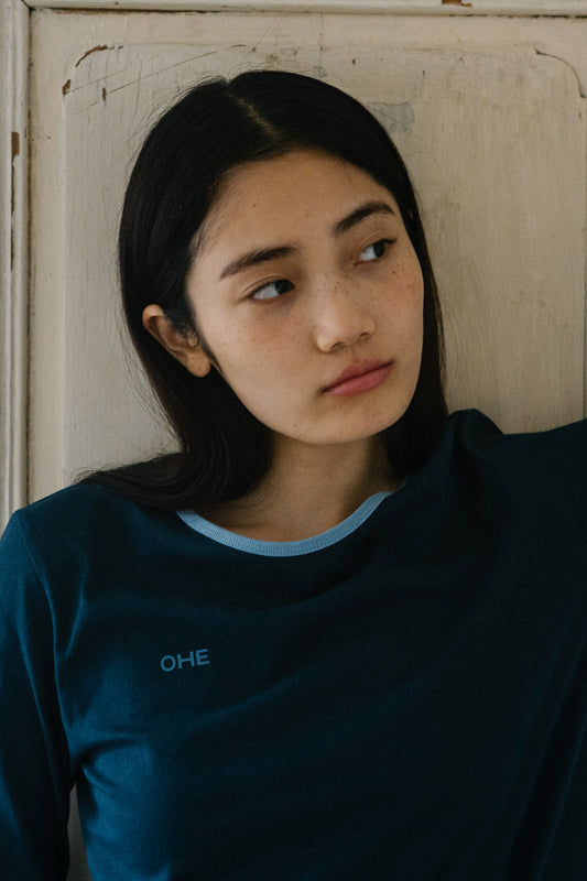 [9/28 予約配送] LETTERING LOGO LONG SLEEVE, NAVY