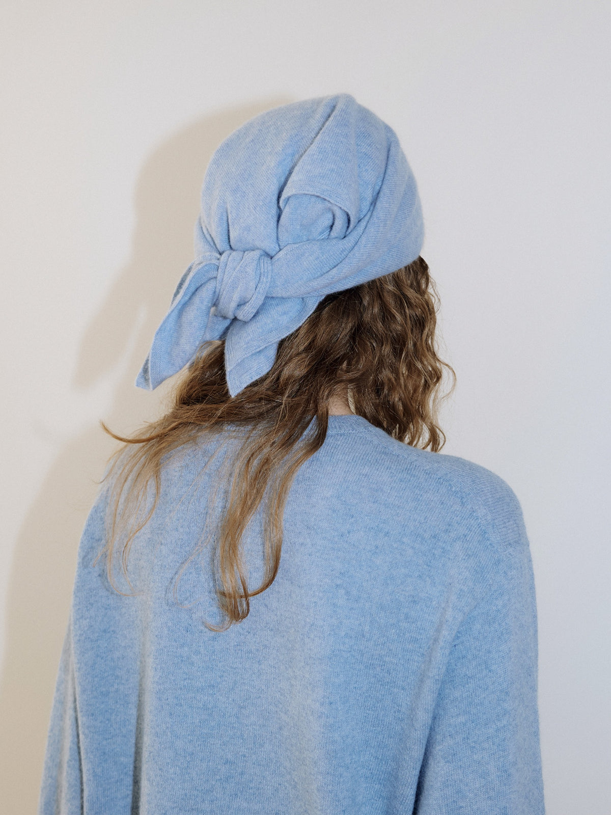 Cashmere Square Scarf - Blue 1