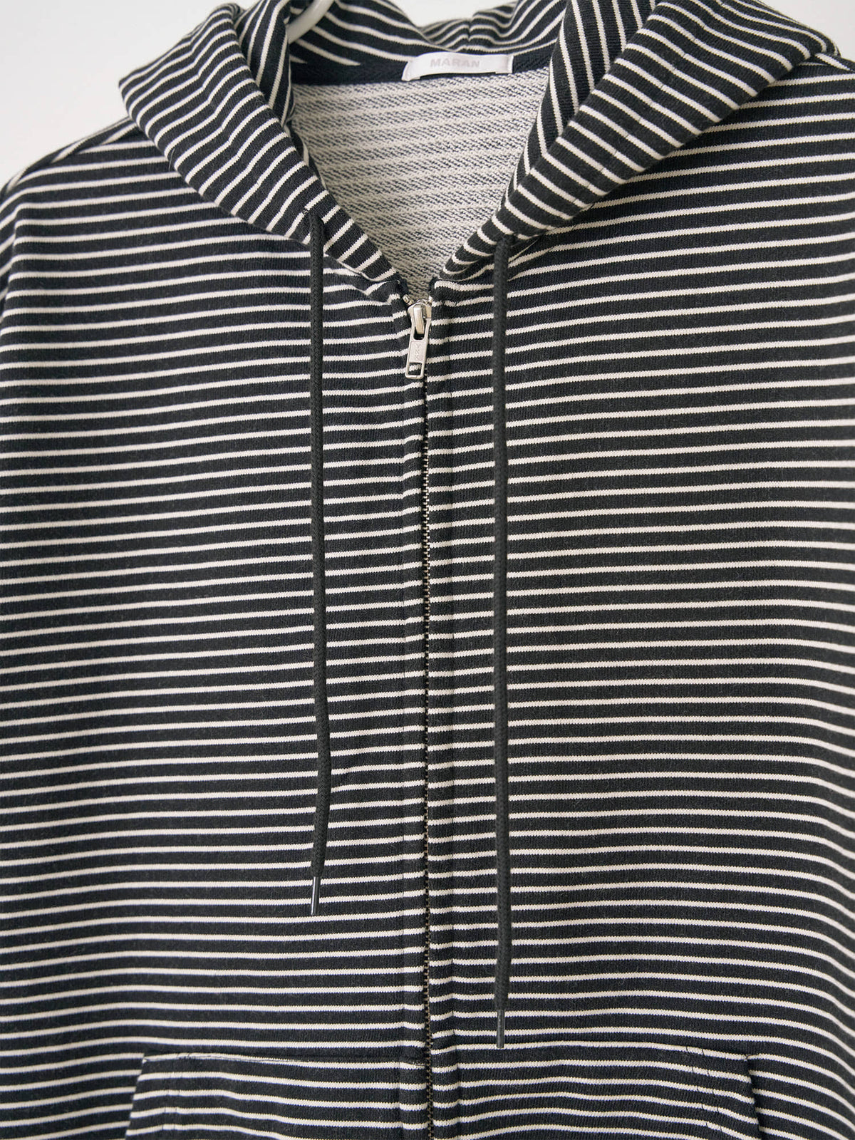 MARAN Stripe Hoodie Zip-up - Black 商品画像19/21