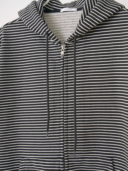 MARAN Stripe Hoodie Zip-up - Black 商品画像19/21
