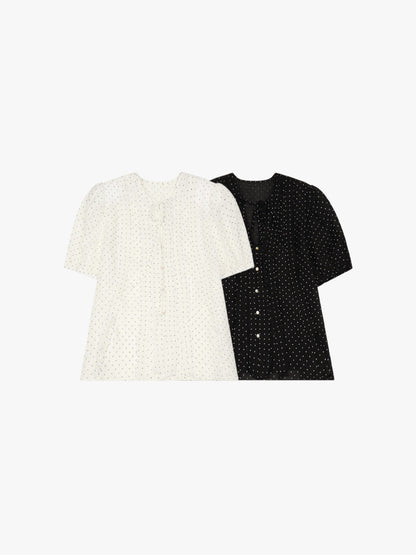 【A MA:DE 2026SS】Dot blouse ( 2color )