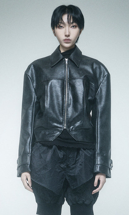 Reculer Signature stitch leather jacket(ブラック) 商品画像5/5