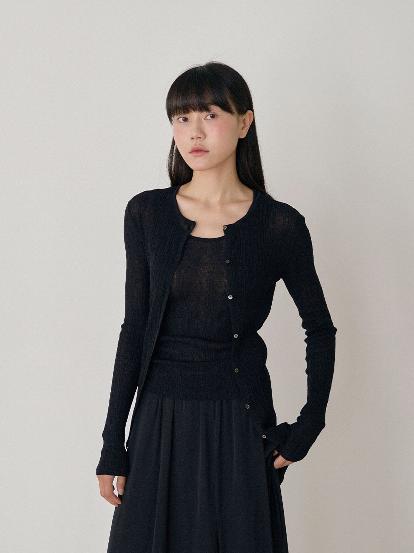 Multi Rib Sleeveless - Black