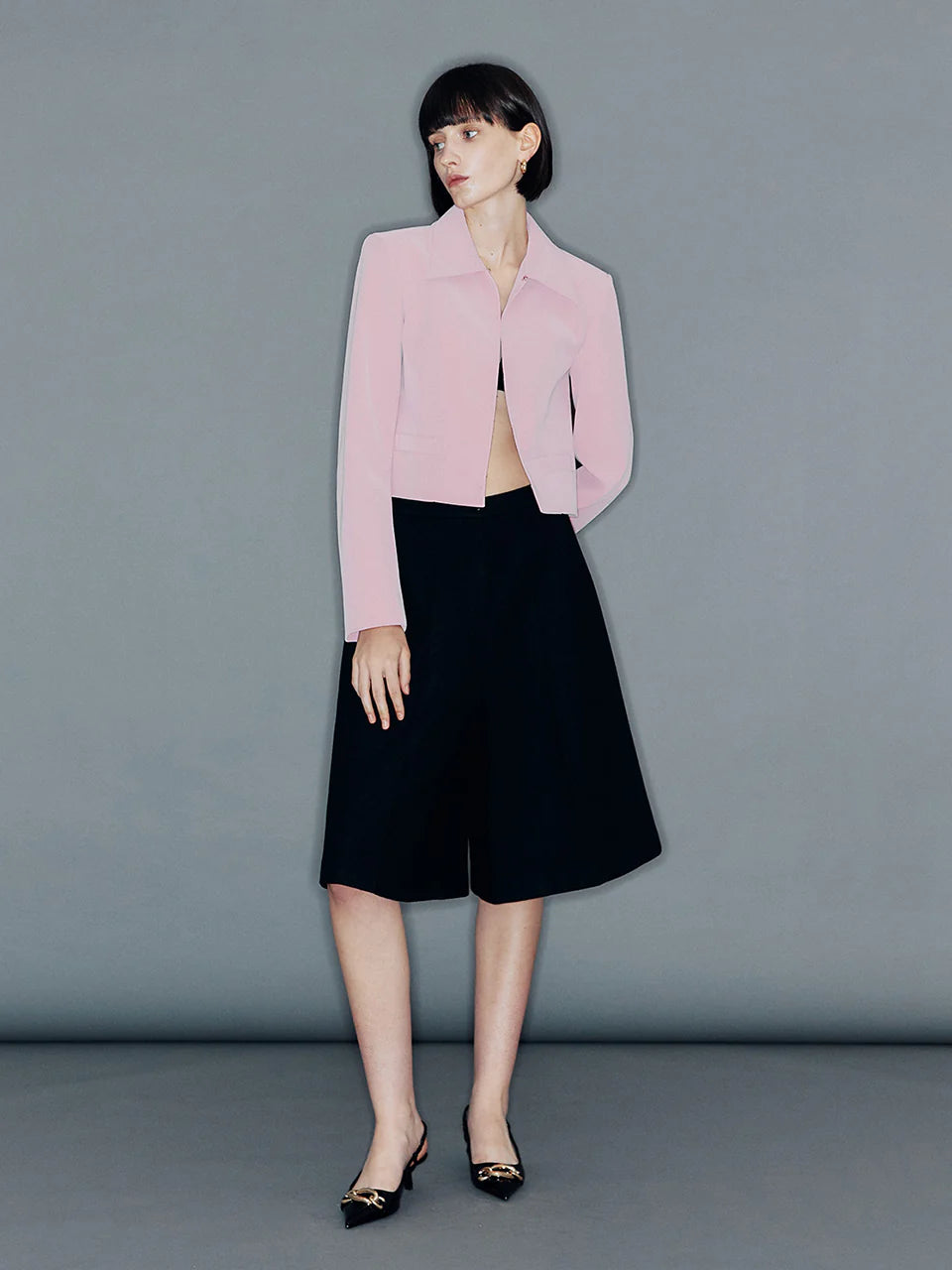 ACRAB ワイドレッグパンツ 秋冬 韓国ブランド モードスタイル