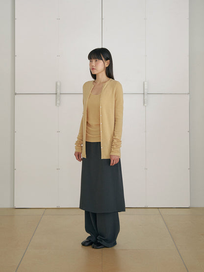 MARAN Alpaca Button Cardigan - Beige 商品画像15/21