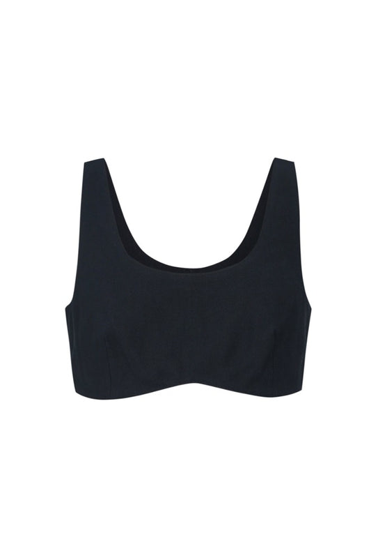 [MORE THAN YESTERDAY]Wool-blend Bustier Top