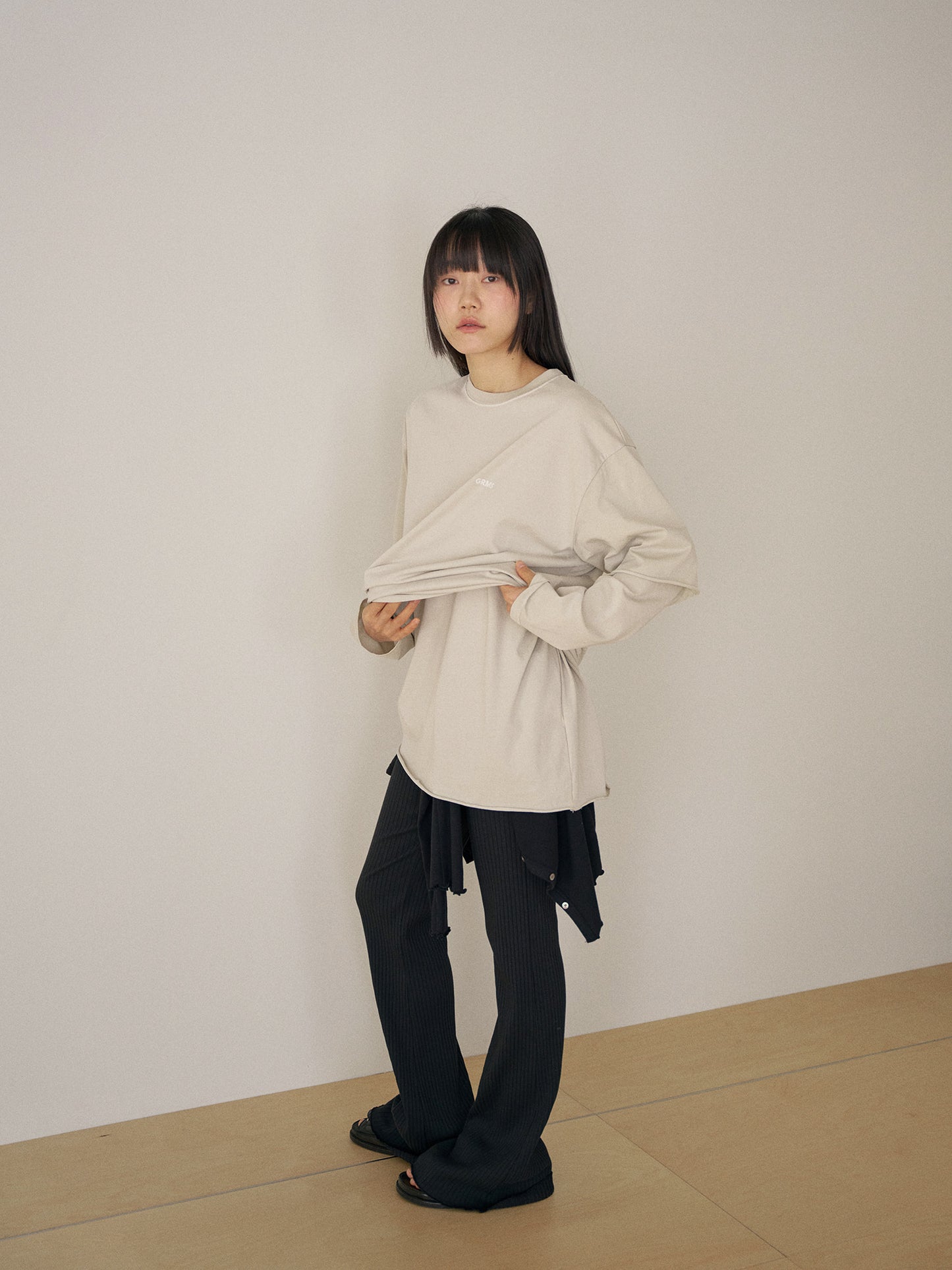 Pigment Layered Long Sleeve - Beige