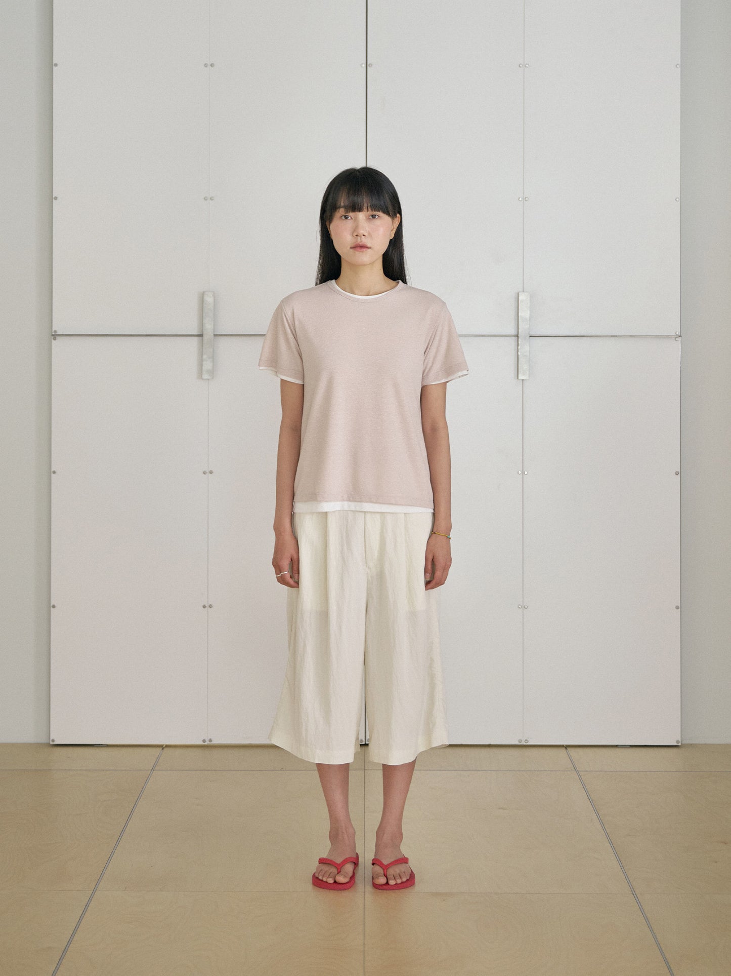 Linen Basic Short Sleeve - Beige