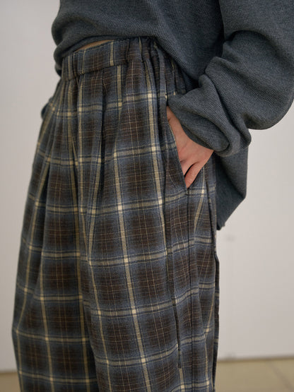 MARAN Side String Check Pants - Khaki 商品画像20/21