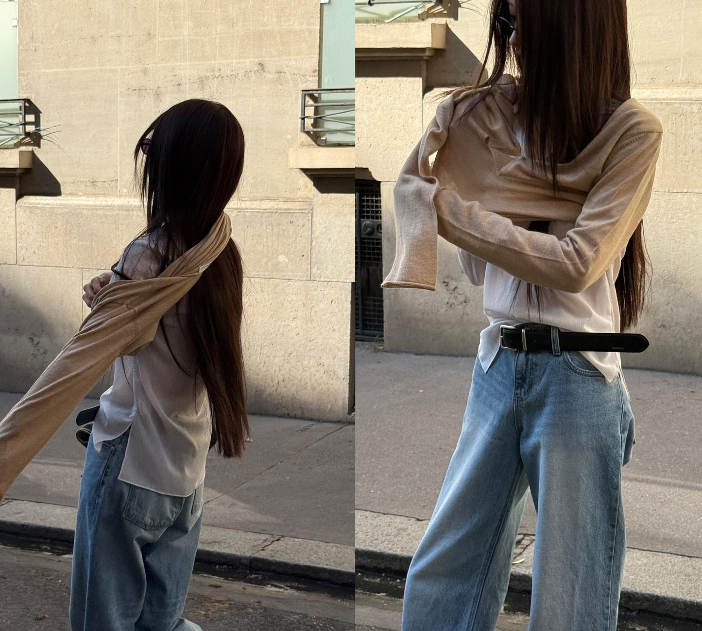 Merino Wool V-neck Knit