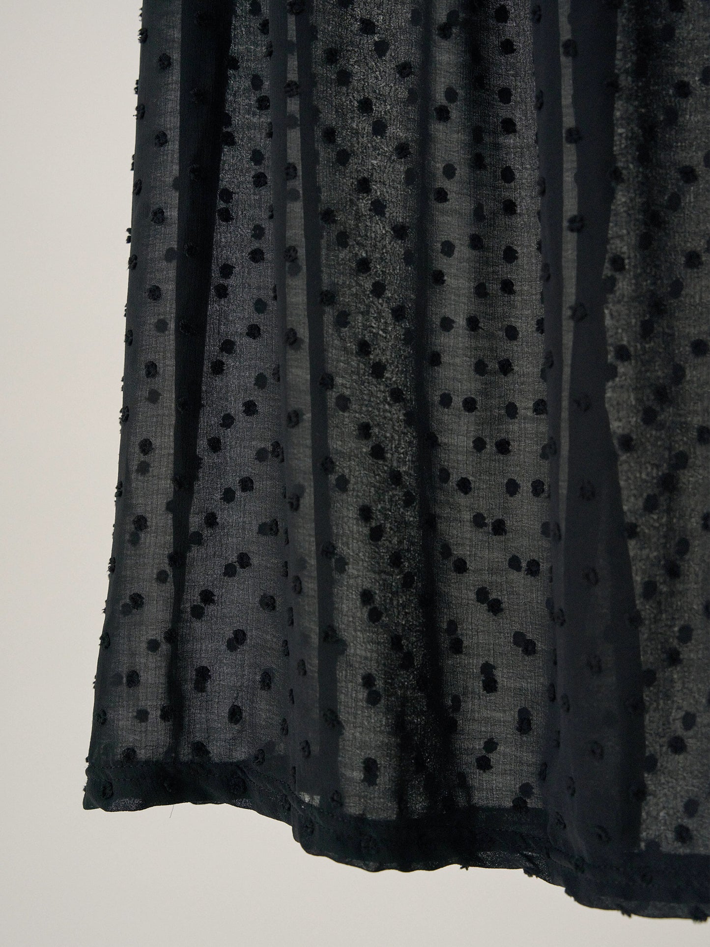 Dot Slit Skirt - Black