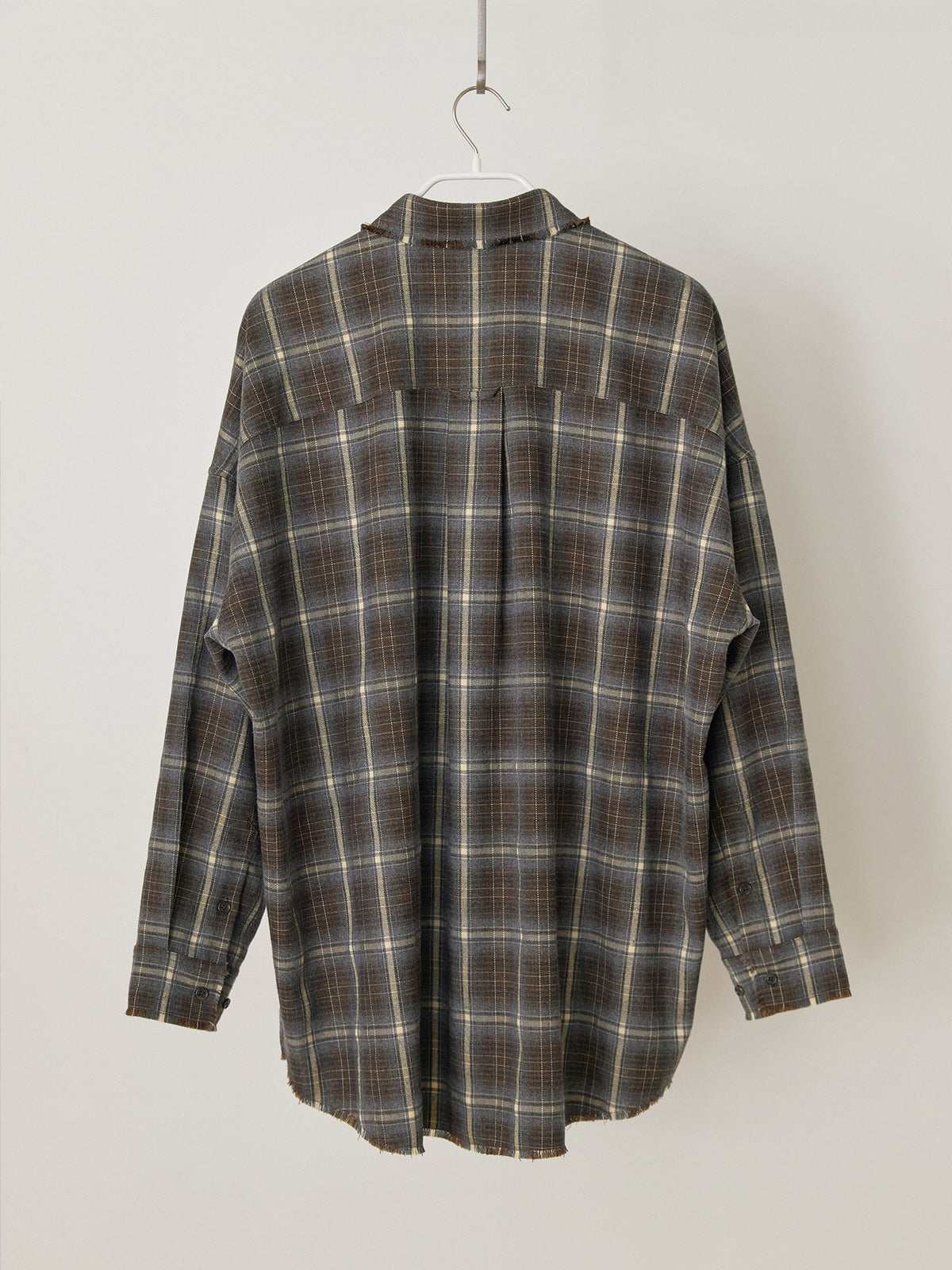 MARAN Fringe Check Shirt - Khaki 商品画像13/21