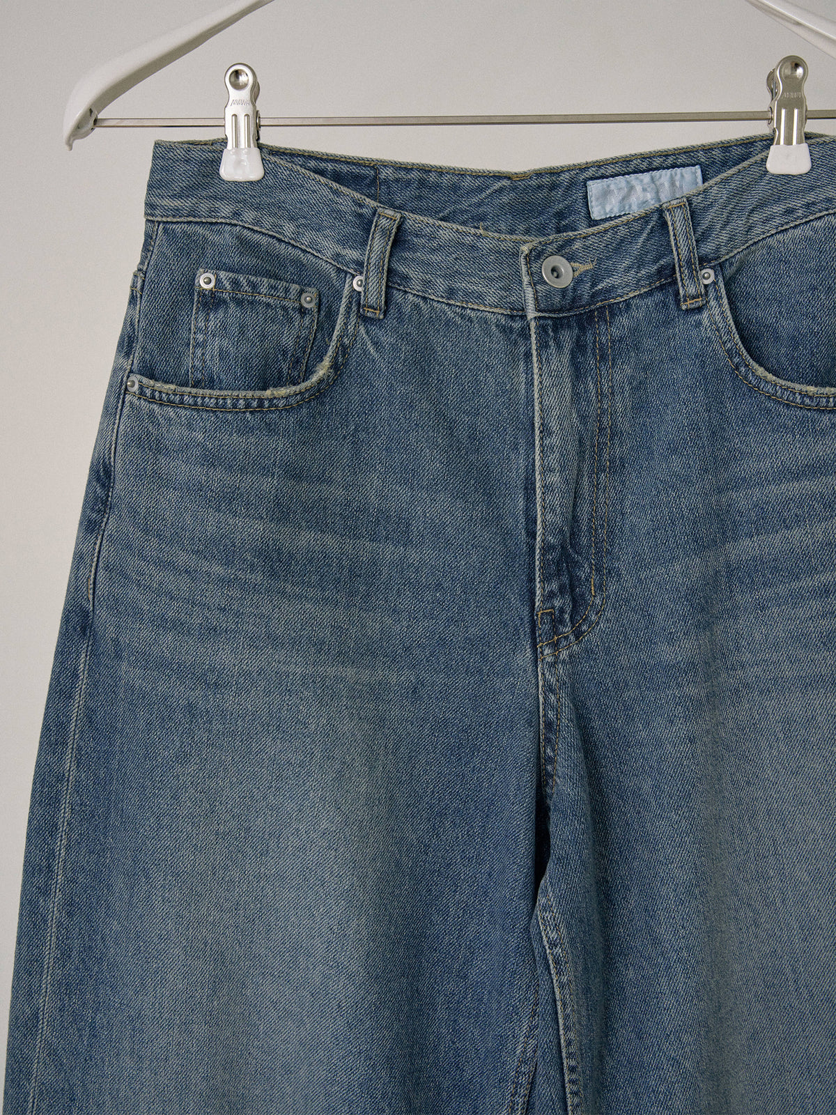 Curved Denim Pants - Indigo 7