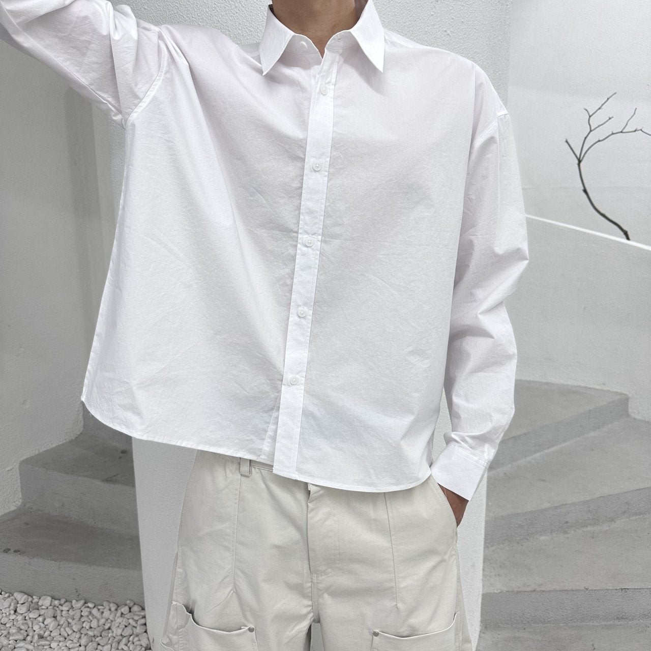 Aren Crop Shirt WHITE 1