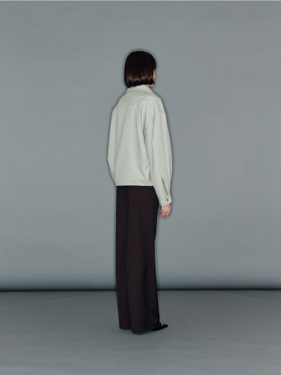 韓国モード アウター ライトグリーン ジャケット