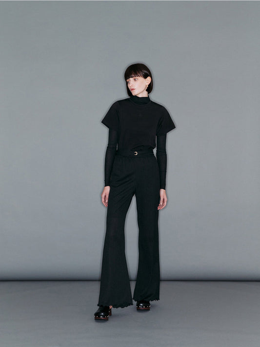 【ARIK. アリク】ASCELLA Logo half sleeve t-shirt Black
