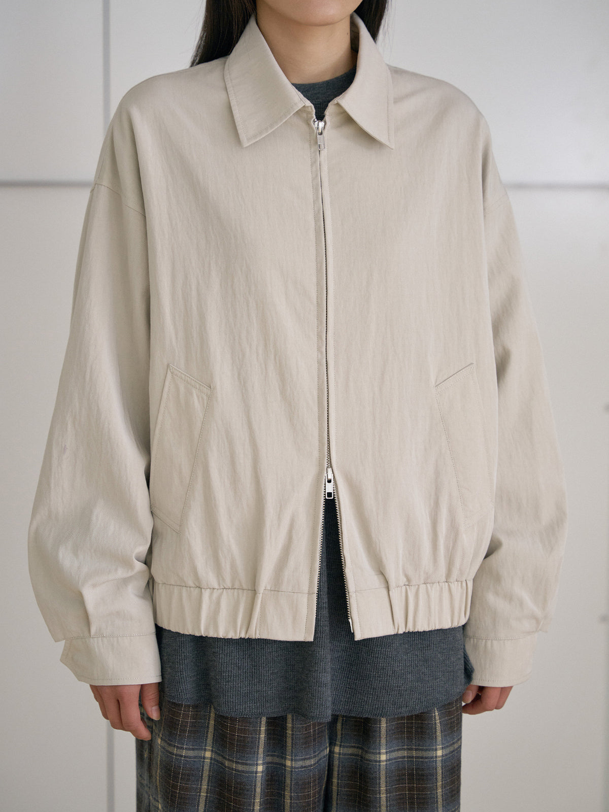 MARAN Washed Gabardine Blouson - Beige 商品画像18/21