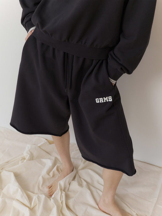 Cutoff Half Sweatpants - Charcoal