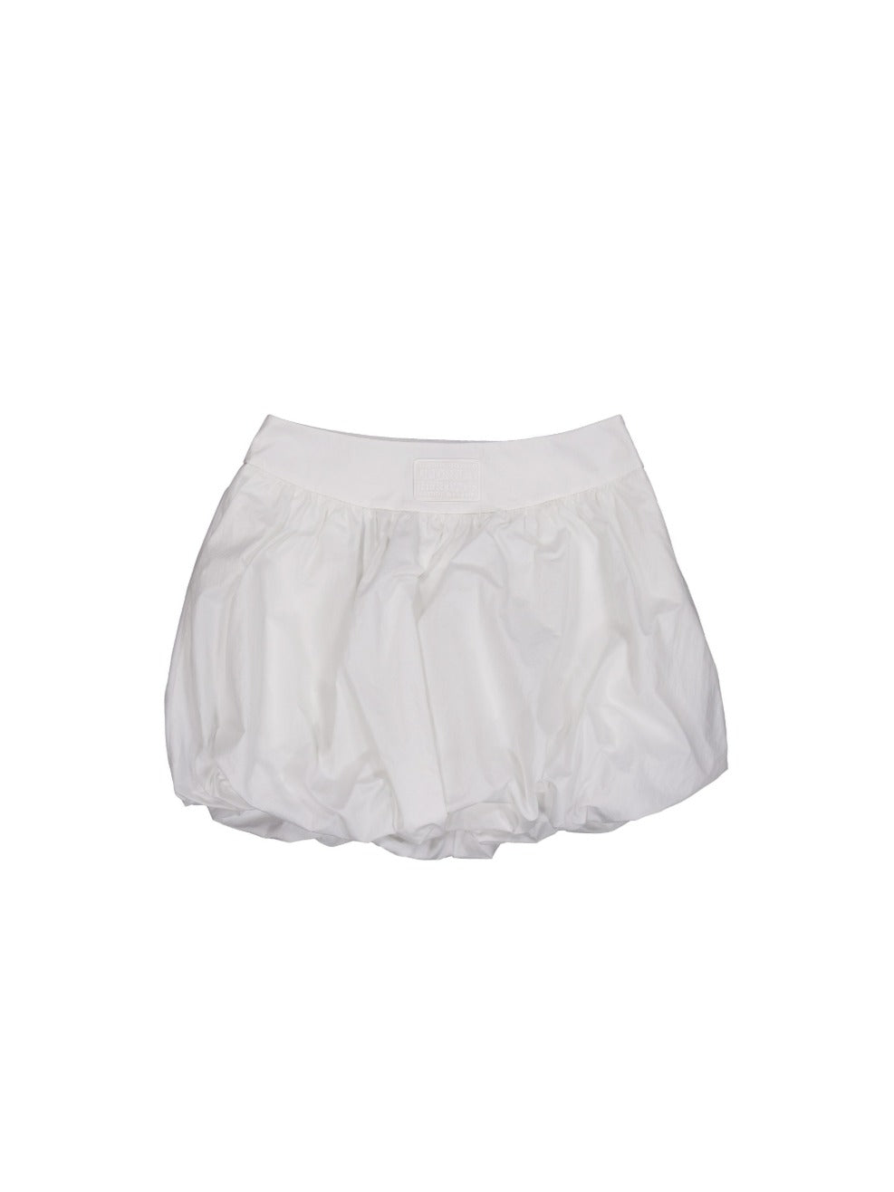LOGO PATCH NYLON BALLOON SKIRT -WHITE 