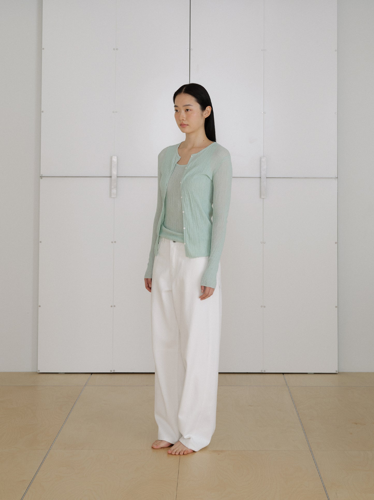 Multi Rib Cardigan - Mint